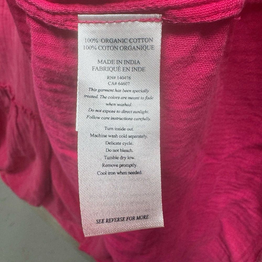 Faherty Dress XS Pink Tiered Isha Gemina Dream Cotton‎ Gauze Long Flowy Resort - Picture 7 of 9